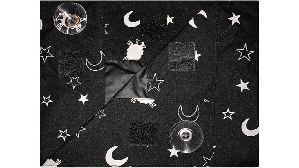 suction cup blackout travel curtains