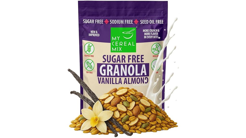 sugar free vanilla almond granola