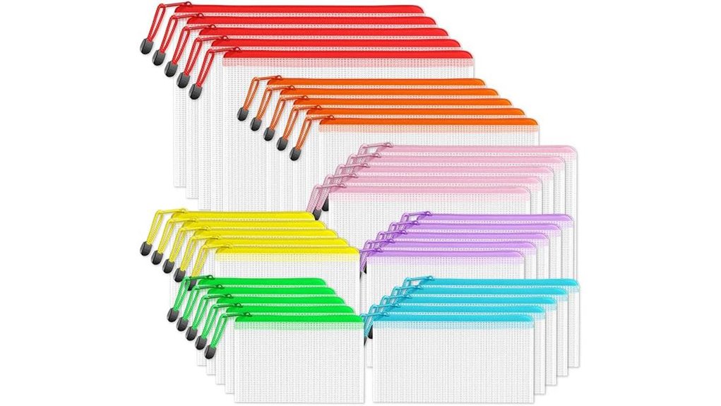 sunee multisize plastic zipper pouches