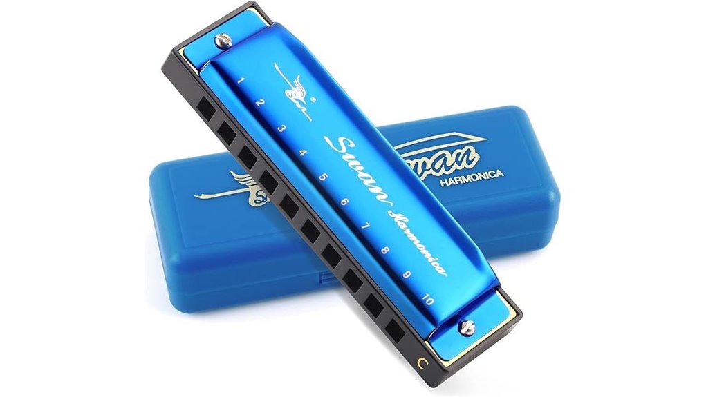 swan blues diatonic harmonica case