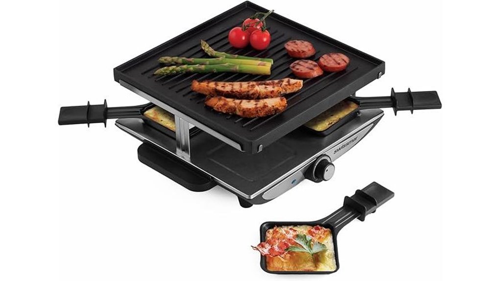 swissmar geneva four person raclette