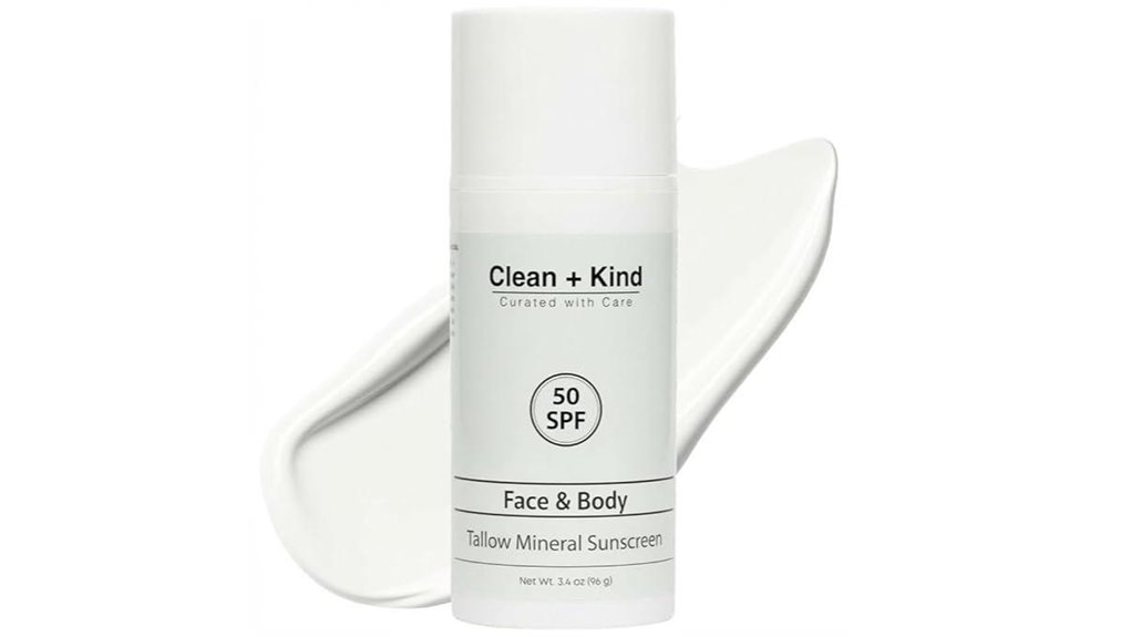 tallow spf 50 zinc oxide