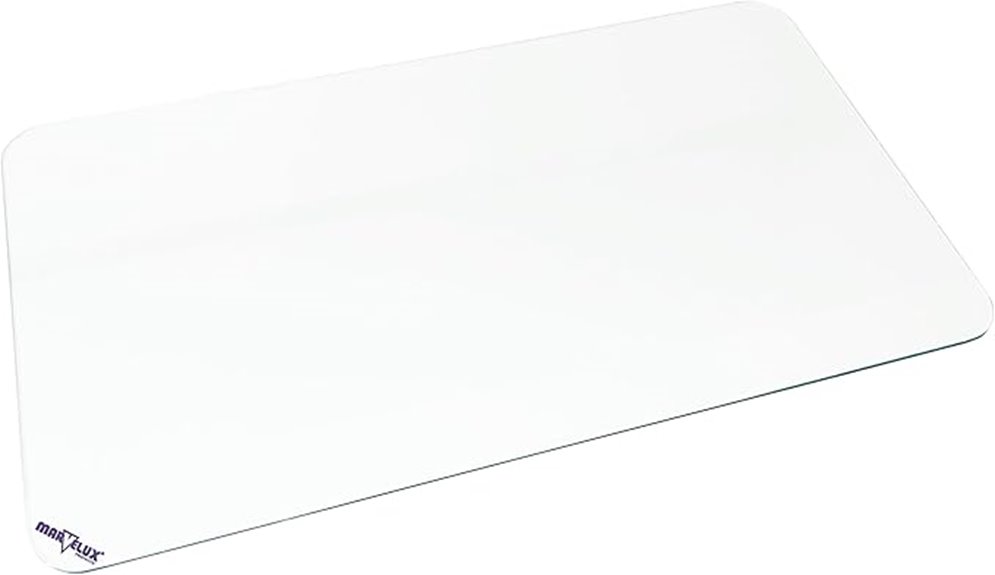 tempered glass desk pad
