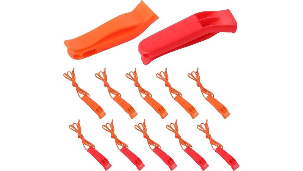 ten marine safety whistles