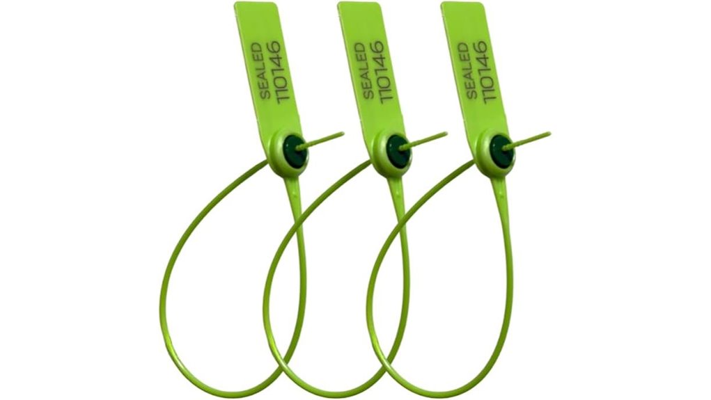 ten numbered 8 inch pull tite seals