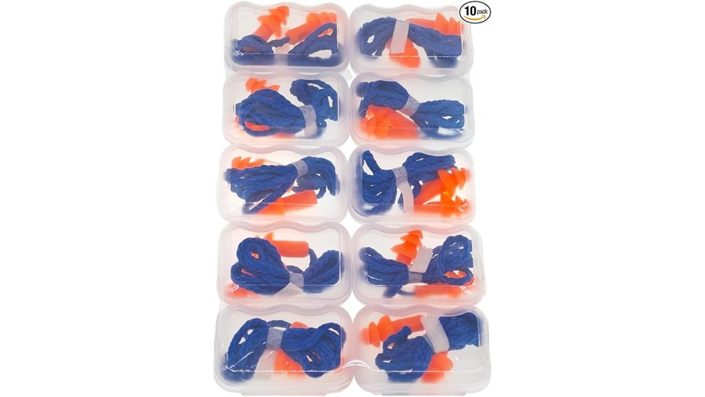 ten pairs silicone earplugs