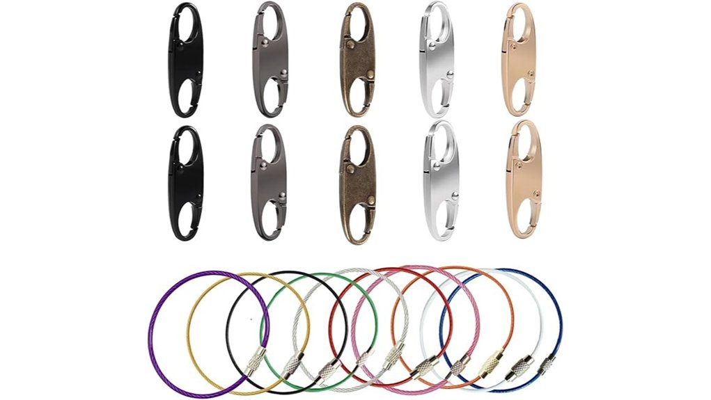 ten piece anti theft zipper locks