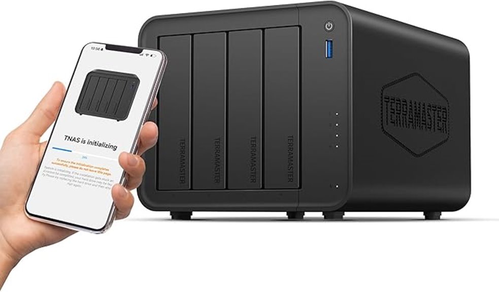 terramaster 4 bay diskless nas