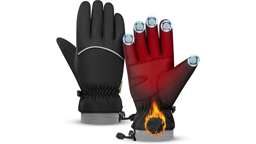 thermal waterproof touchscreen winter gloves