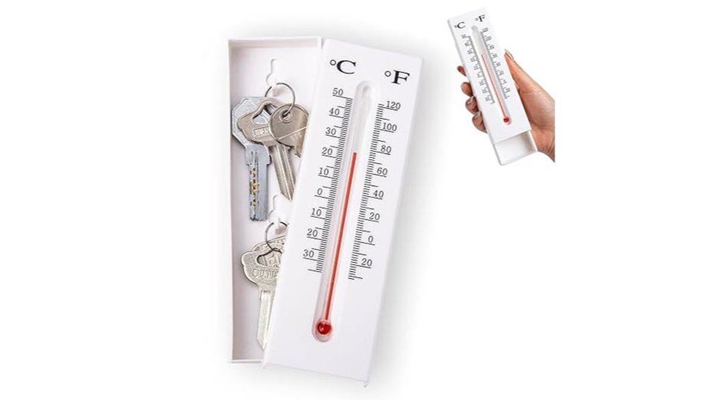 thermometer shaped outdoor key hider