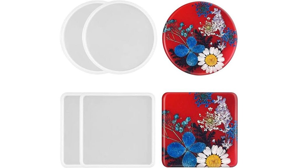 thick silicone resin coasters