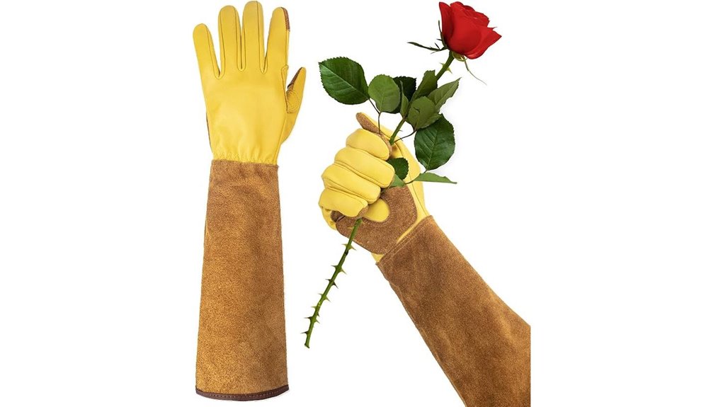 thorn proof cowhide gardening gloves