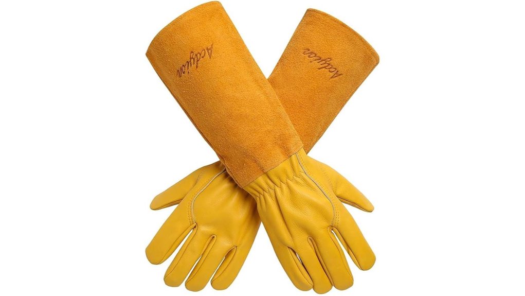 thorn resistant cowhide leather gauntlets