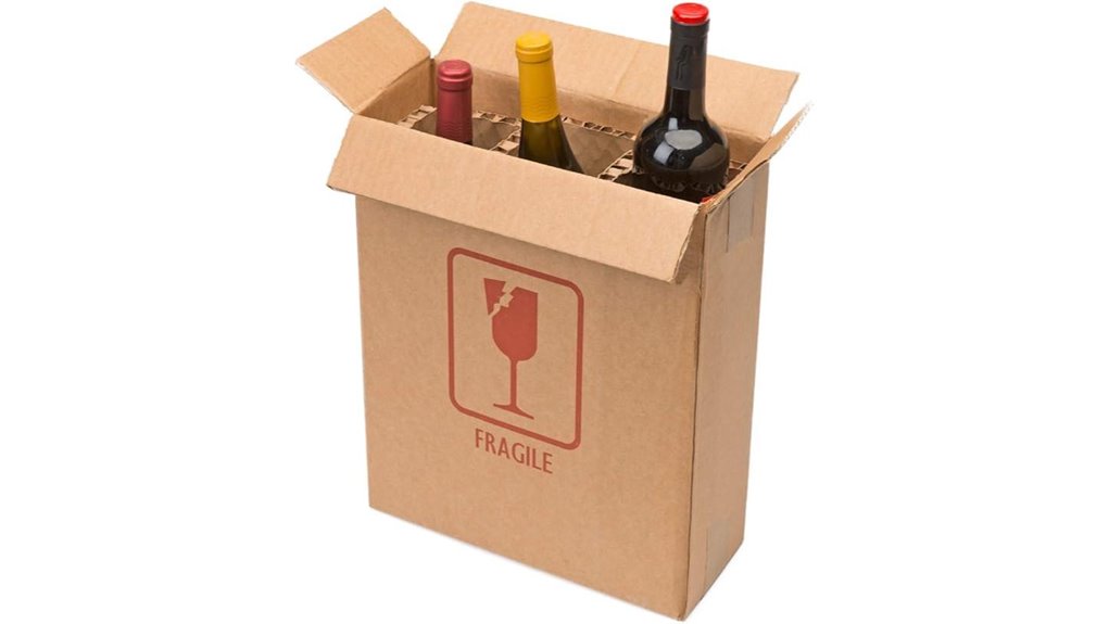 three bottle corrugated wine shipping