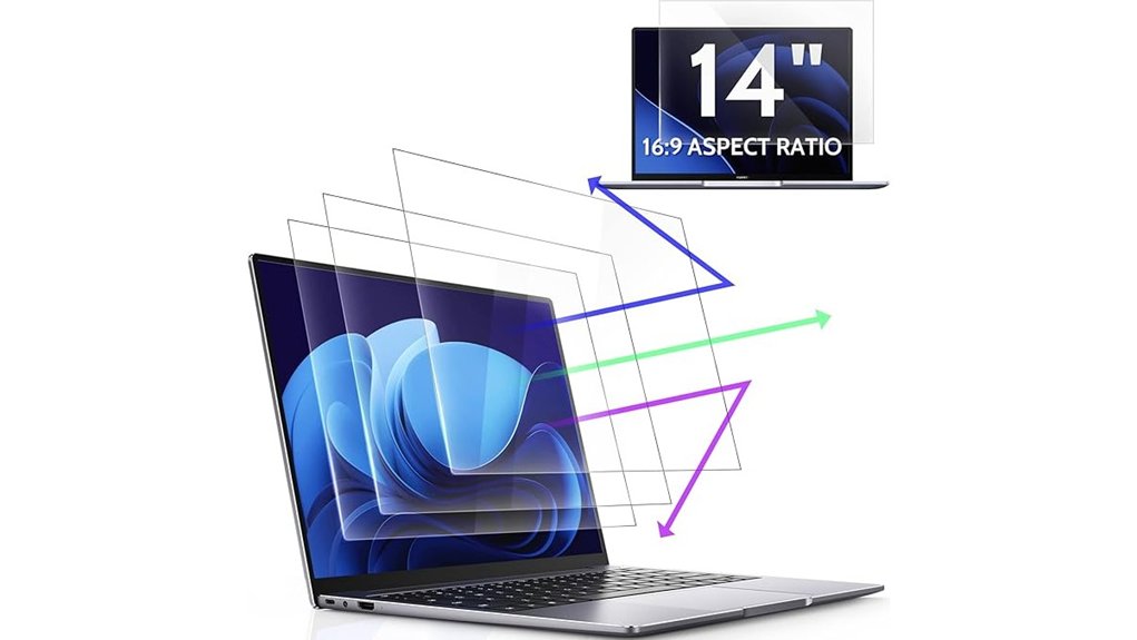 three pack 14 inch blue light protector