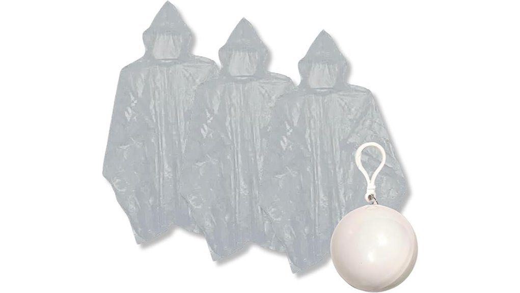 three pack disposable adult ponchos