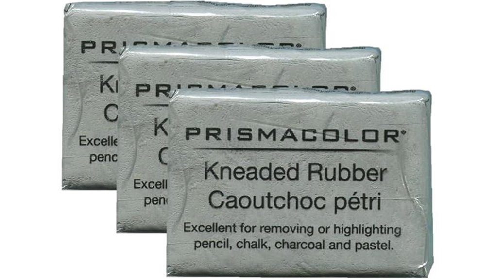 three pack grey kneaded erasers