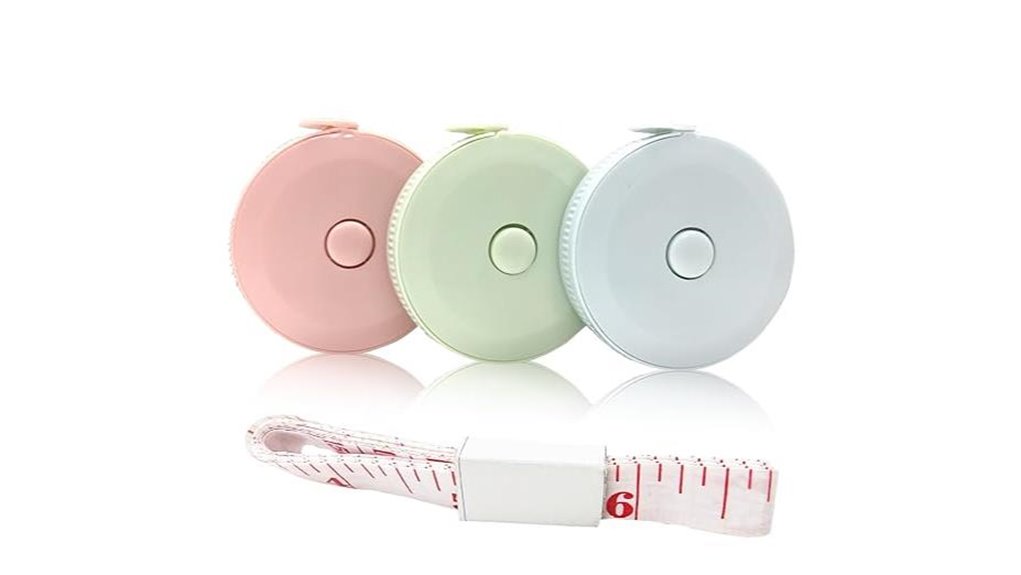 three pack retractable sewing tape