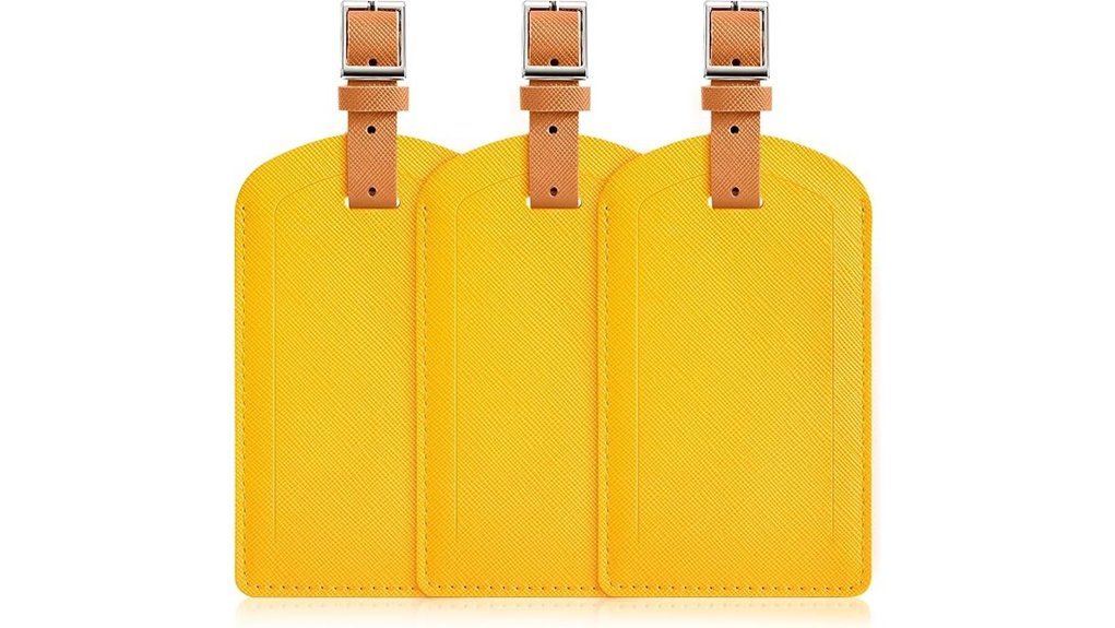 three pack tsa privacy luggage tags