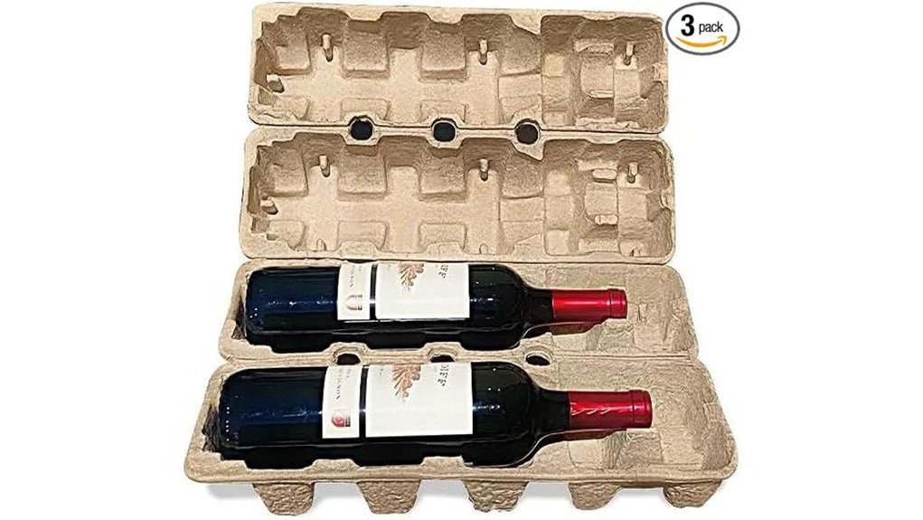 three pack two bottle wine shipper
