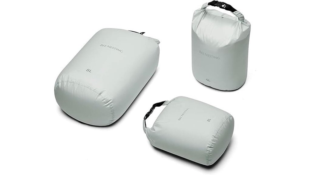 three pack ultralight waterproof drybags