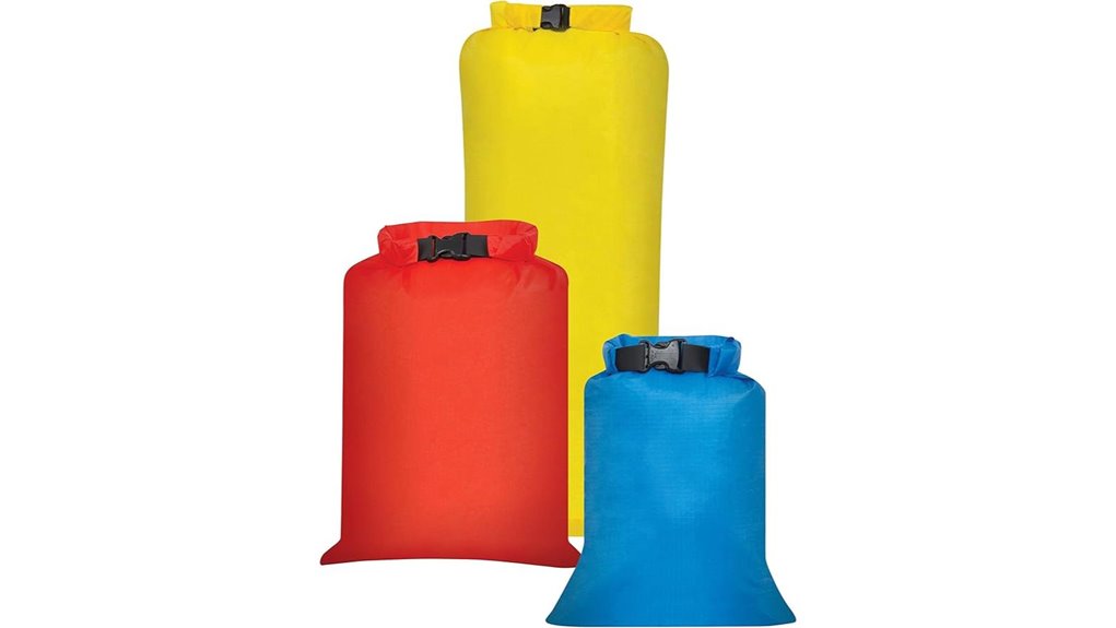 three pack waterproof dry sacks