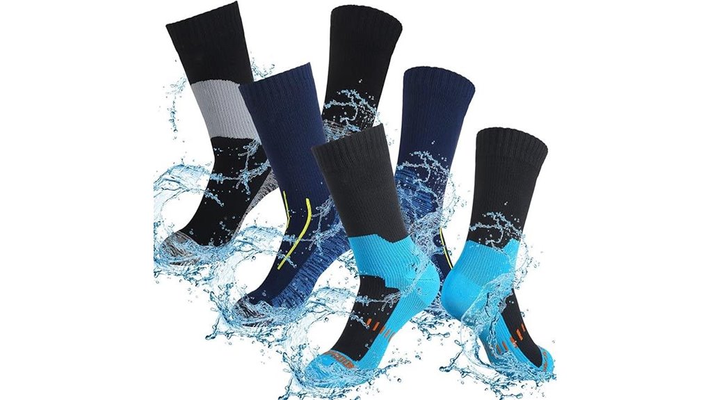 three pair waterproof ice socks