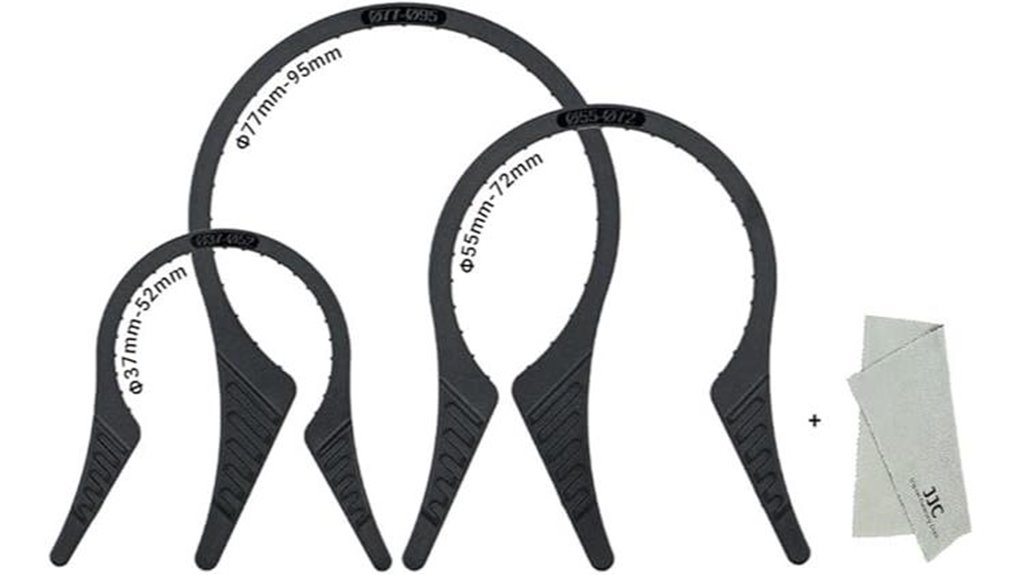 three piece camera filter wrench