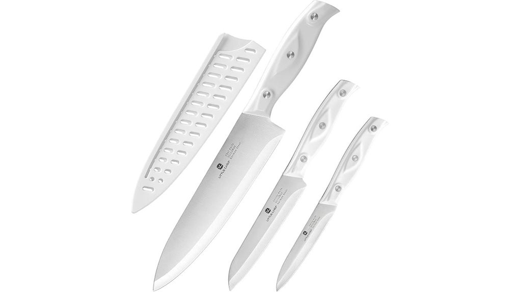 three piece high carbon stainless chefknife