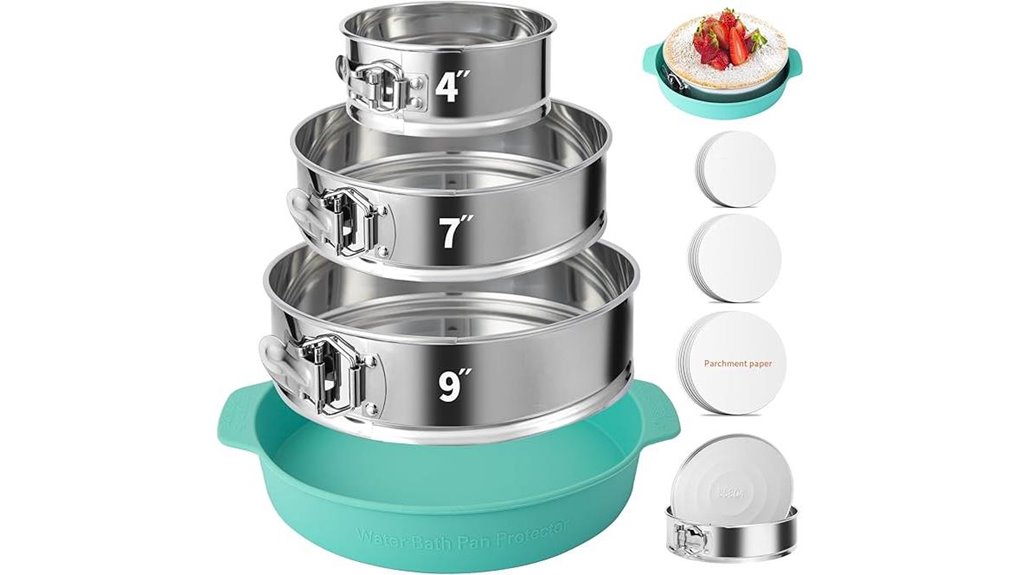 three piece stainless steel springform