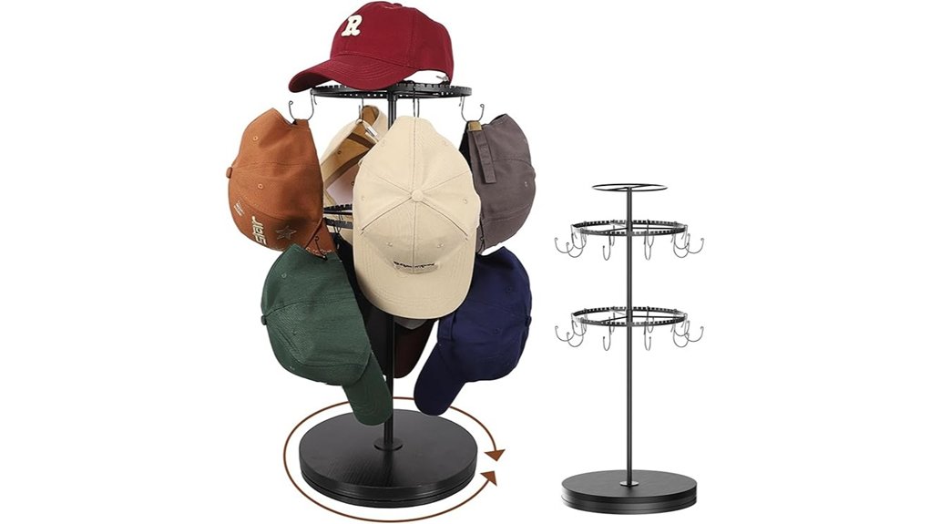 three tier rotating hat organizer