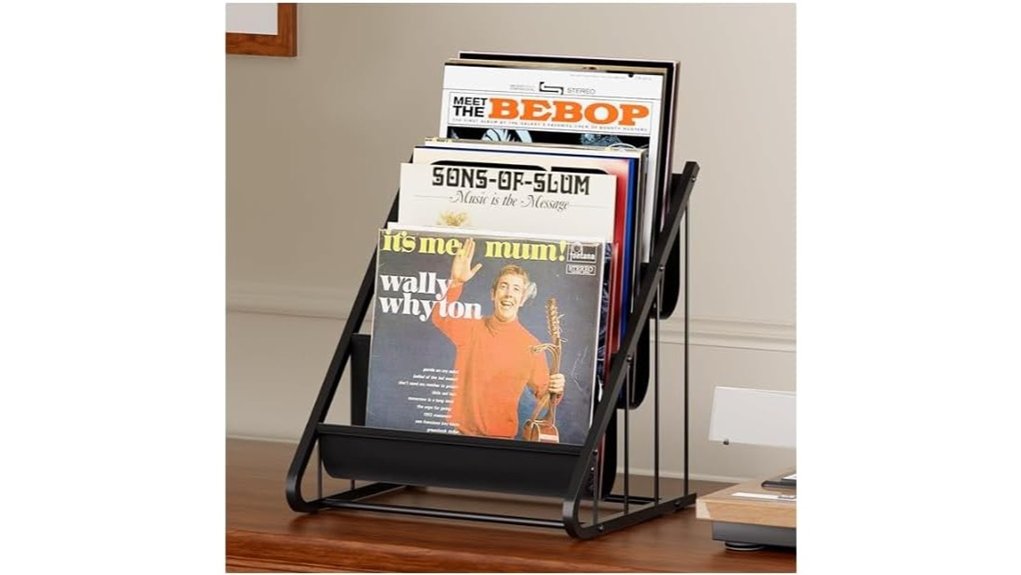 three tier vinyl record stand