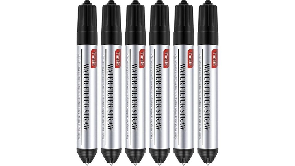 timain six pack mini straws