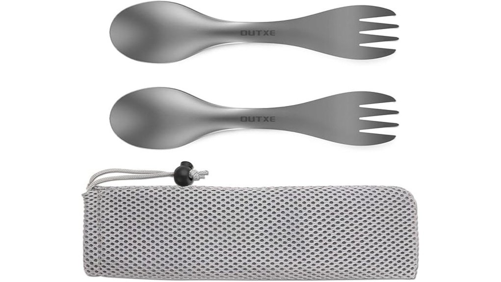 titanium 2 in 1 spork pack