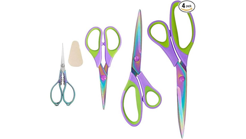titanium coated professional sewing scissors