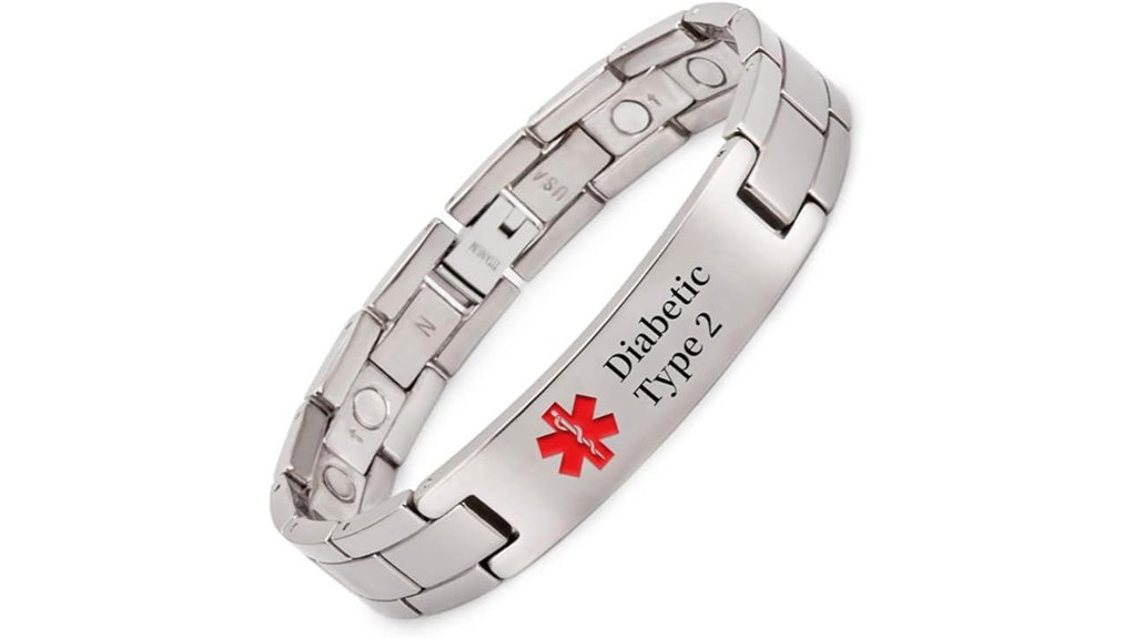 titanium medical id bracelet