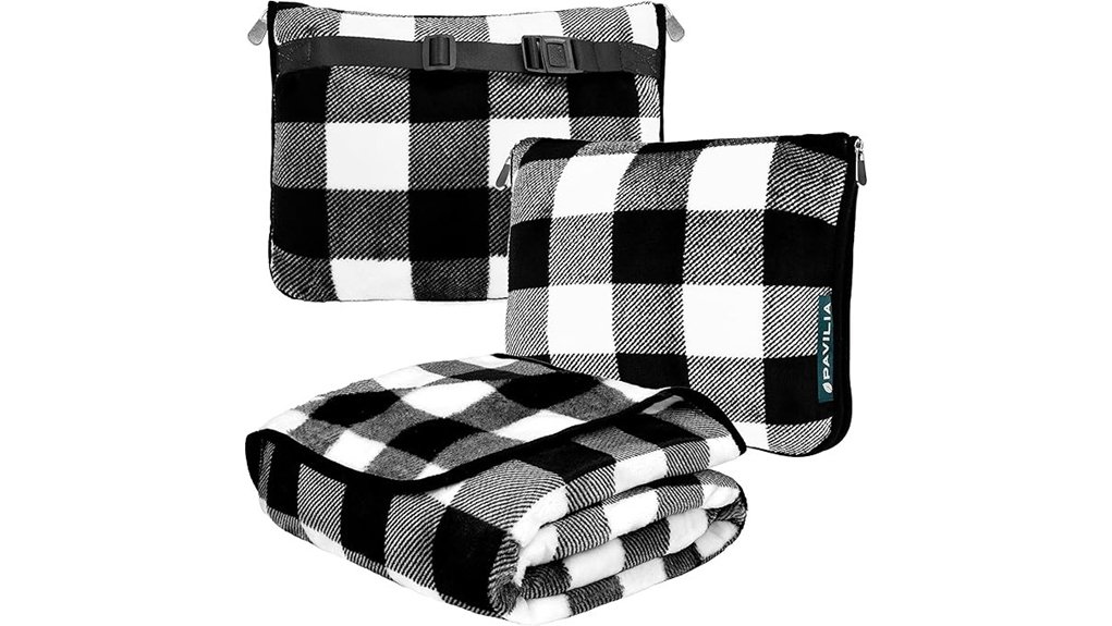 travel blanket and pillow set