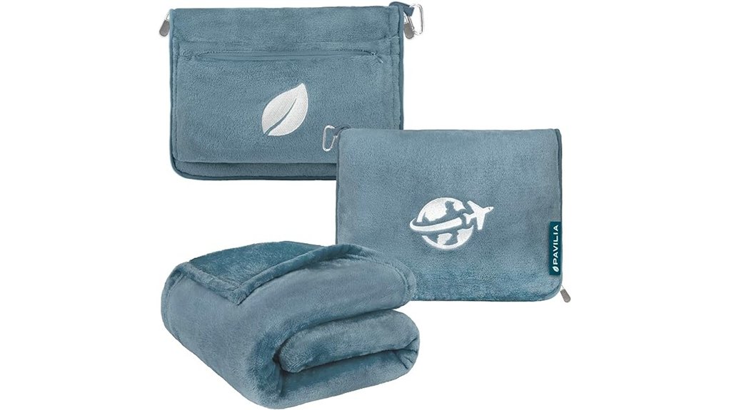 travel blanket with arm openings