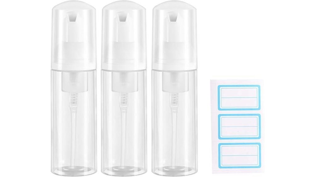 travel foaming pump bottles