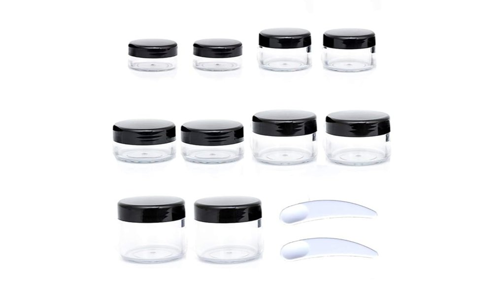travel makeup sample containers kit