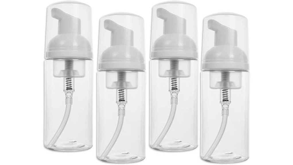 travel sized 2oz foaming pump bottles
