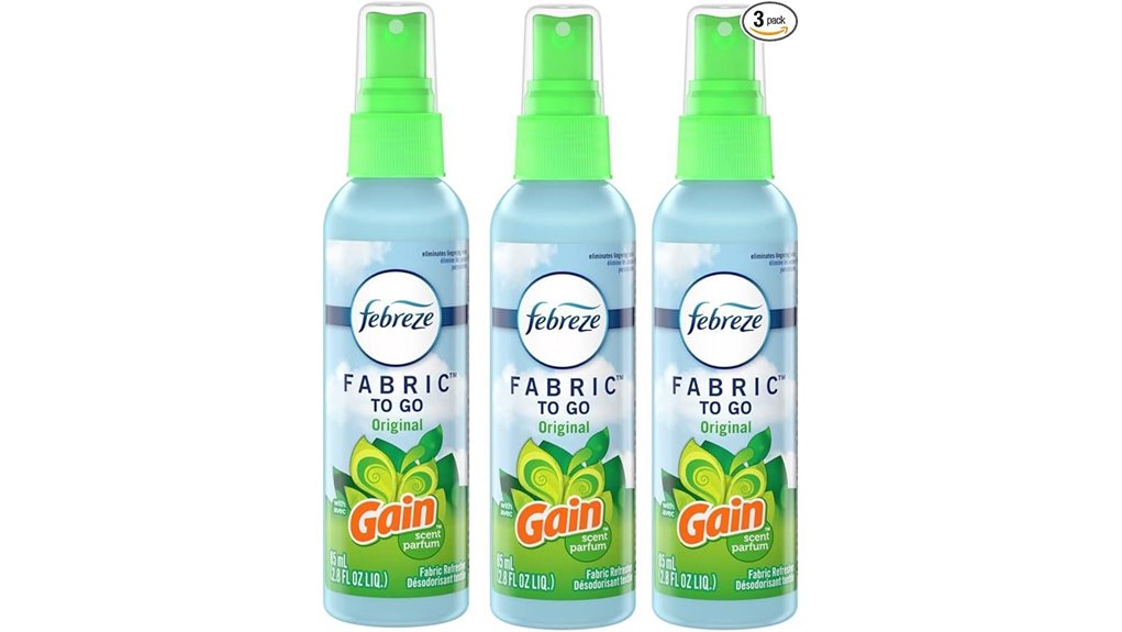 travel sized gain scented fabric refresher