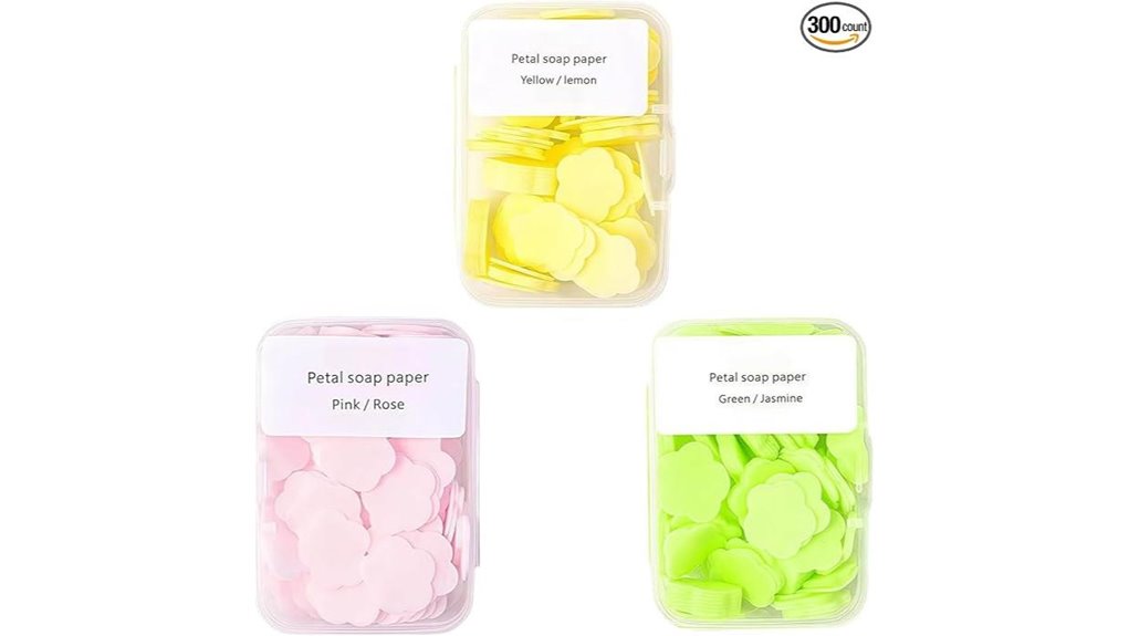 travel sized scented soap sheets