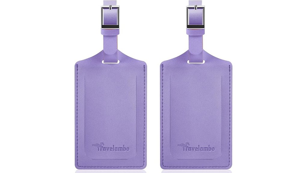 travelambo faux leather luggage tags