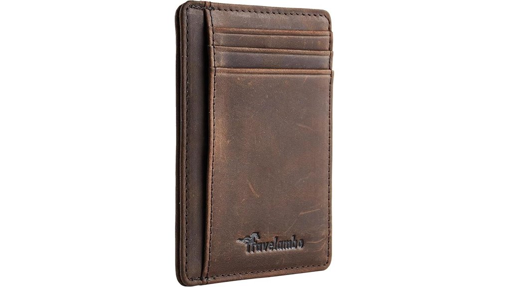 travelambo slim rfid leather wallet