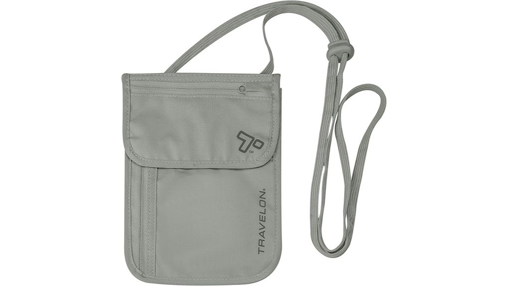 travelon rfid undergarment neck pouch