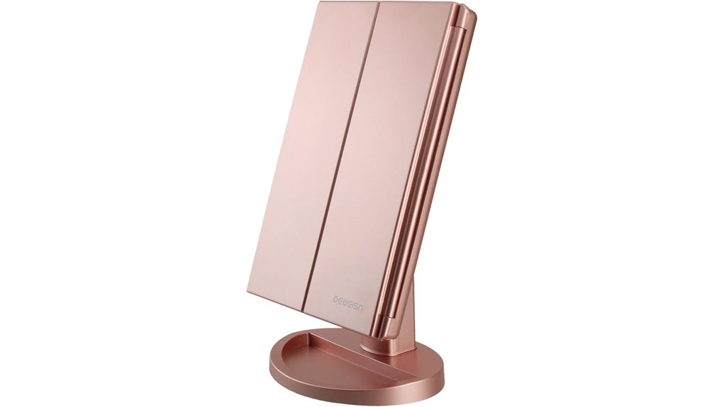 tri fold lighted vanity mirror