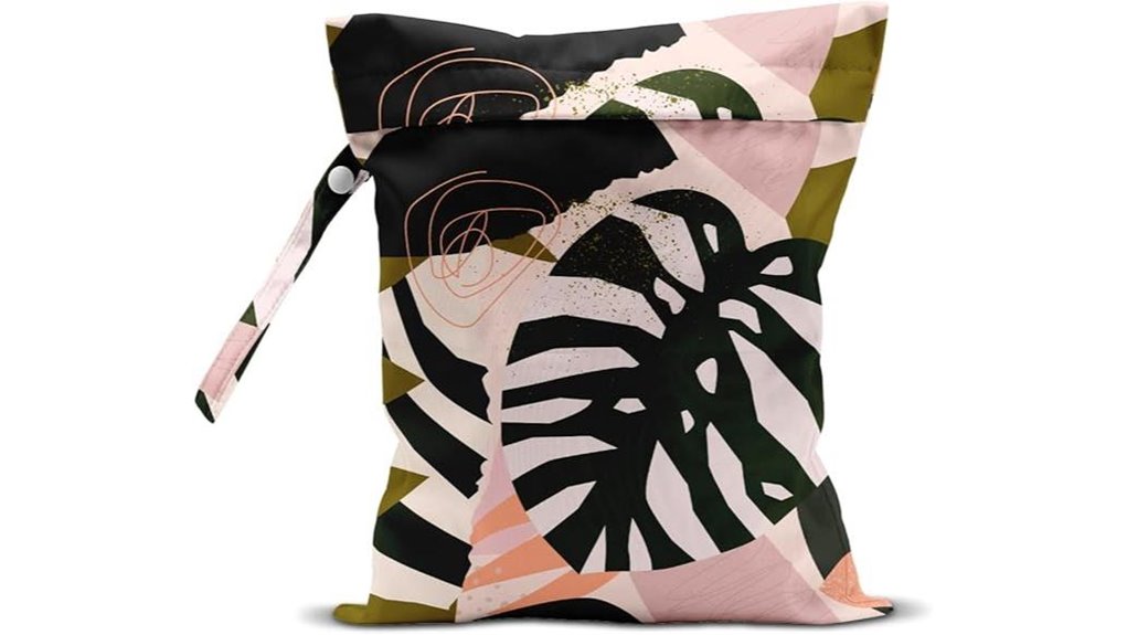 tropical palm leaf waterproof bag