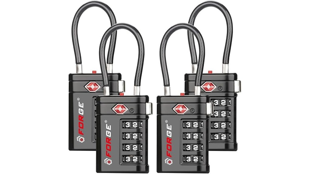 tsa approved four digit luggage locks
