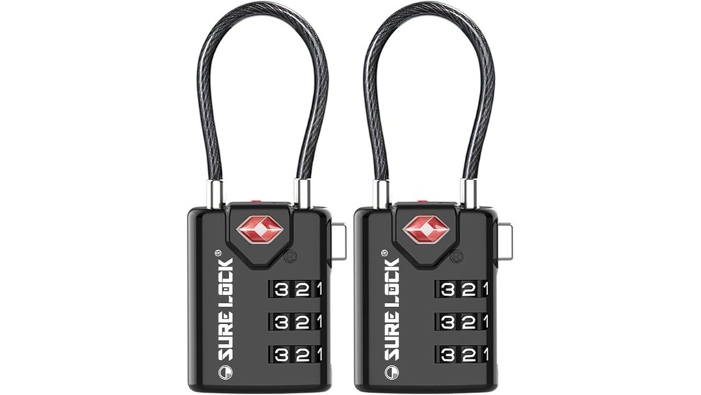 tsa approved luggage combination locks